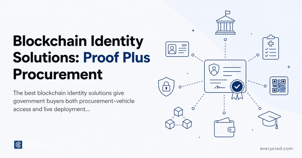 Blockchain Identity Solutions: Proof Plus Procurement