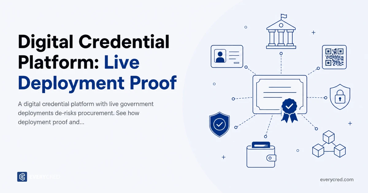 Digital Credential Platform: Live Deployment Proof